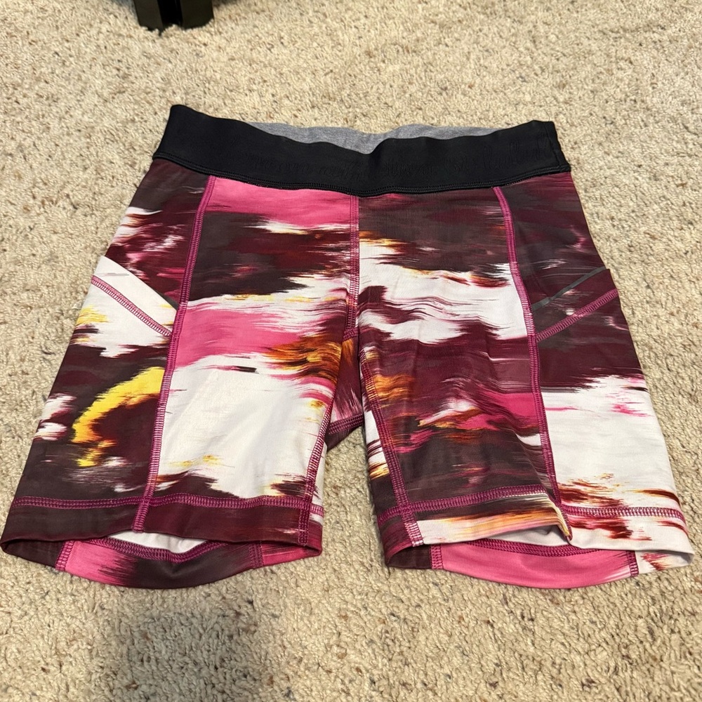 lululemon athletica Pink and Black Athletic Shorts
